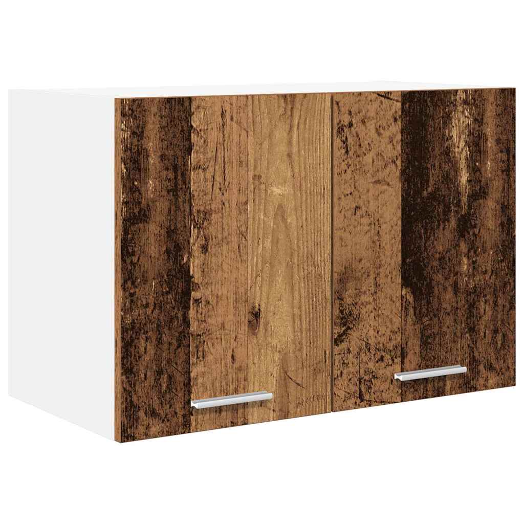 Hanging Cabinet Riga Old Wood and White 60 x 31 x 40 cm